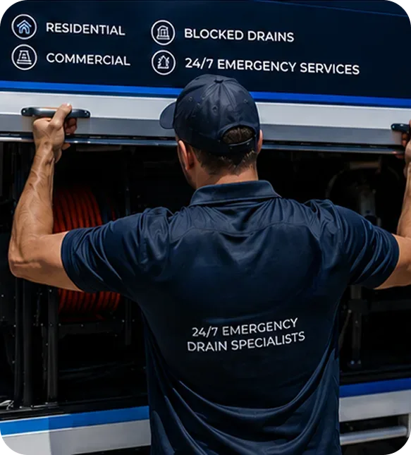 A licensed Five Dock plumber at the service van